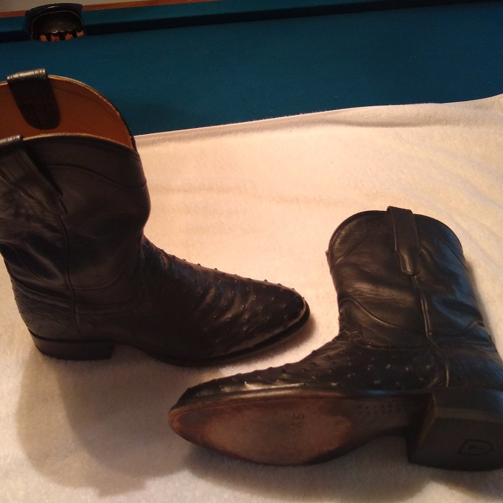 Tecovas Full Quill Ostrich Cowboy Boots (Roper)